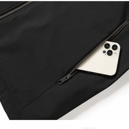 Herren Winterjacke mit Stehkragen und Reißverschluss