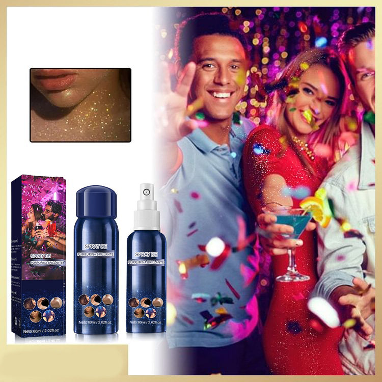 ⏳Begrenzte Zeit 50% Rabatt💥Wasserfestes Spray mit Glitter für Haare und Kleidung bei Bühnenpartys