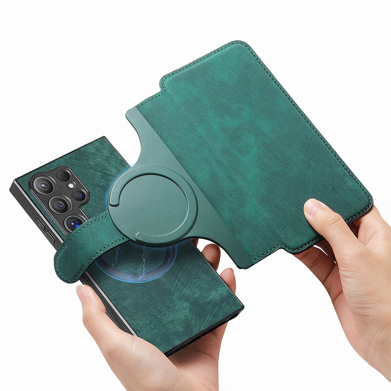 Neu eingetroffen | 2-in-1 magnetische All-Inclusive-Schutzhülle aus Leder mit abnehmbarem Kartenhalter für die Samsung Galaxy S-Serie