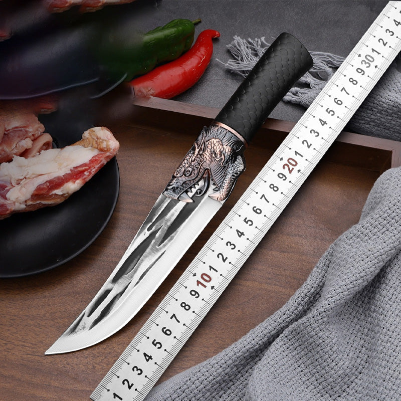 🔥HEIßER SALE 50% RABATT🔥Cuchillo para deshuesar con decoración dragón con funda