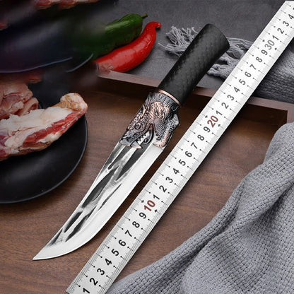 🔥HEIßER SALE 50% RABATT🔥Cuchillo para deshuesar con decoración dragón con funda