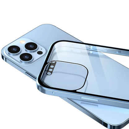 Magnetische doppelseitige Anti-Peep-Glas-Handyhülle für das iPhone