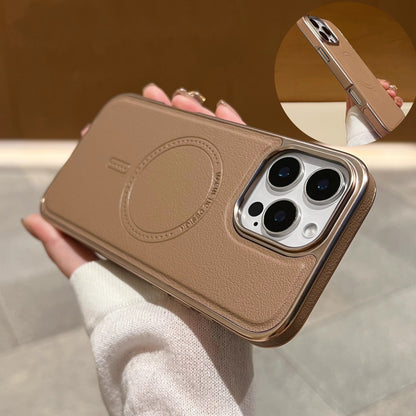 Kunstlederhülle mit magnetischer Ladefunktion für iPhone