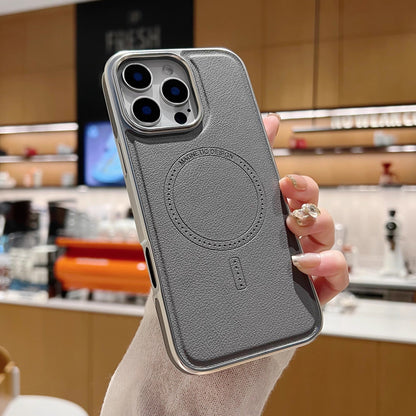 Kunstlederhülle mit magnetischer Ladefunktion für iPhone