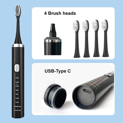 💕2025 HEIßER VERKAUF🦷Sonic elektrische Zahnbürste mit 8 Modi für Erwachsene🦷