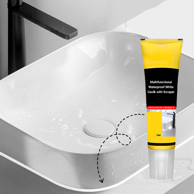 🏠 KAUFE 2, ERHALTE 1 GRATIS! ⛏️ Weiße Dichtungsmasse Multifunktion – Wasserdicht, Schimmelresistent & Mit Abzieher 🧱