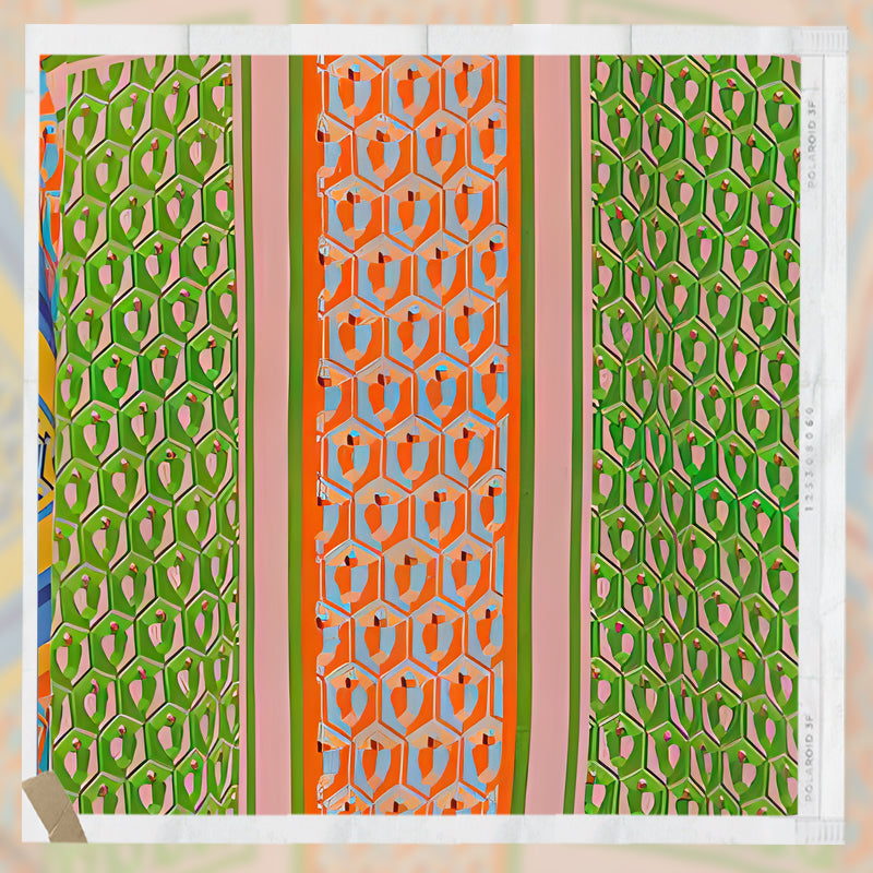 Brasiliens fröhlicher Geist, farbenfroher, einzigartiger Druck, Ballonärmel, Knopfleiste, lockeres Hemdset