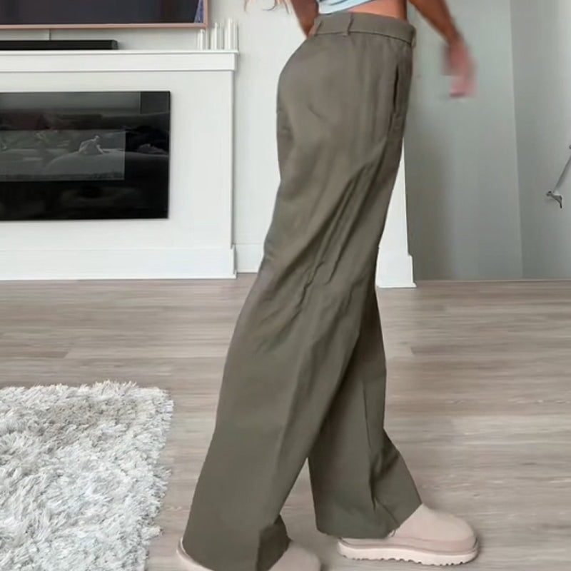 ⏳Begrenzte Zeit 50% Rabatt💥Lässige, lockere Damenhose mit hoher Taille und Taschen