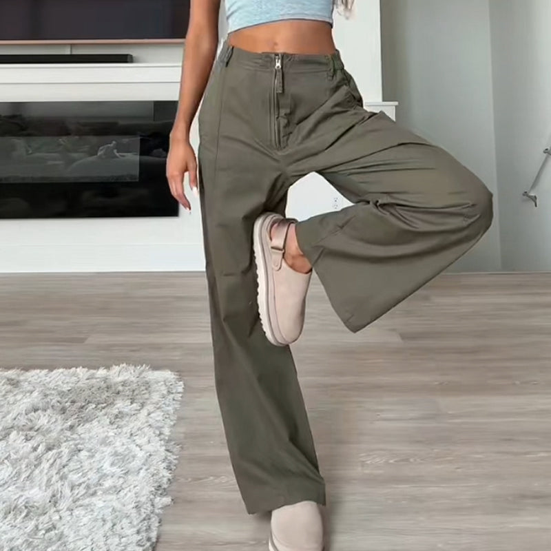 ⏳Begrenzte Zeit 50% Rabatt💥Lässige, lockere Damenhose mit hoher Taille und Taschen