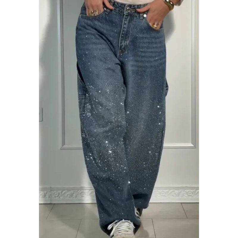 📢📢2026 New Collection - Limited-Time Pre-Sale ✨ Women's Straight Jeans with Rhinestones