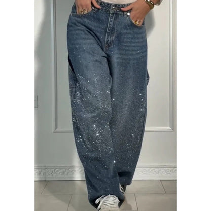 📢📢2026 New Collection - Limited-Time Pre-Sale ✨ Women's Straight Jeans with Rhinestones