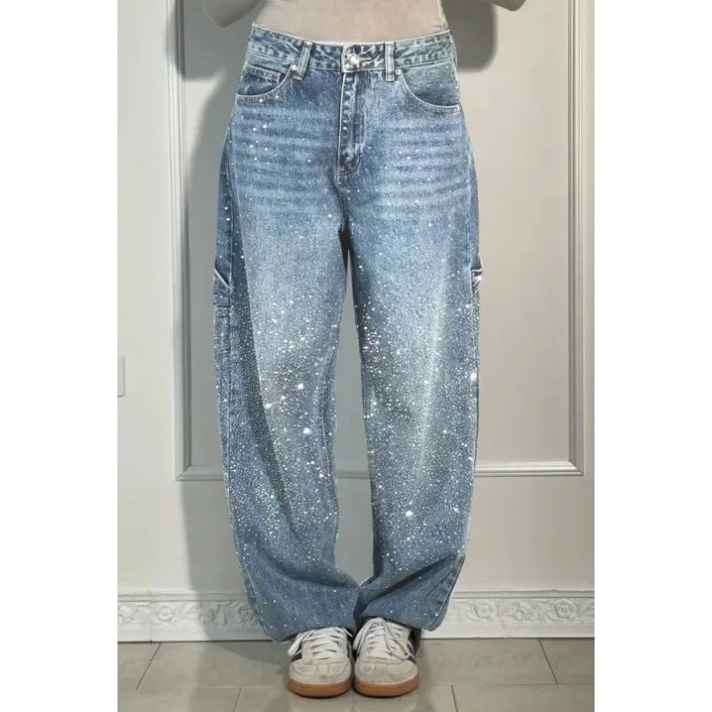 📢📢2026 New Collection - Limited-Time Pre-Sale ✨ Women's Straight Jeans with Rhinestones
