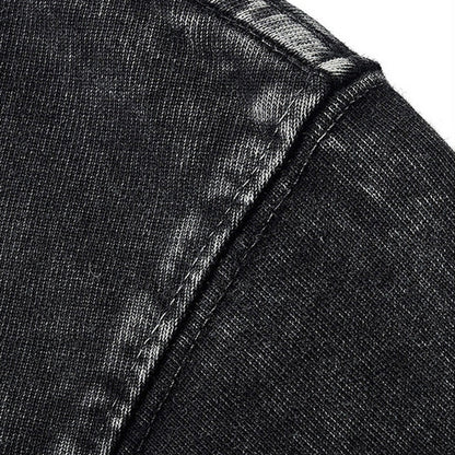 Lockeres einfarbiges Kurzarm-Oberteil im Vintage-Stil