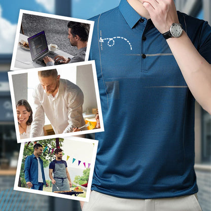 💥 Lockeres, cooles, atmungsaktives Revers-T-Shirt für Herren