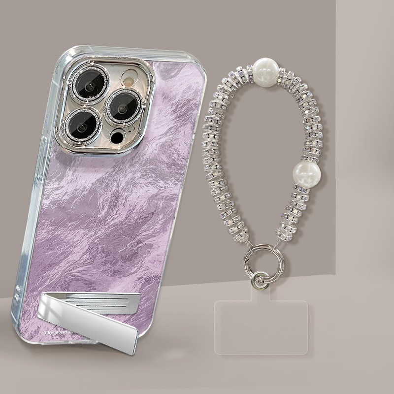 Farbverlauf Handytasche mit Ständer & Kette für iPhone Serie