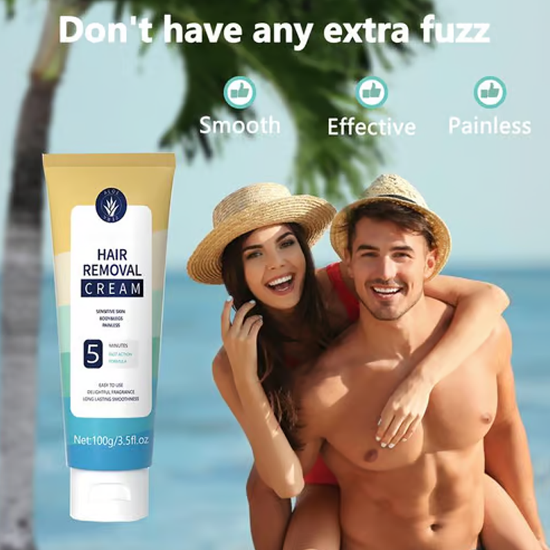 🧴✨ 2 KAUFEN, 1 GRATIS! 🌿💖 Schmerzfrei &amp; sanft: Haarentfernungscreme mit Aloe Vera – seidig glatte Haut in 8 Minuten, perfekt für empfindliche Haut.
