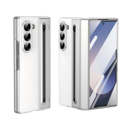 Klapphülle aus galvanisiertem Leder mit Stiftschlitz für Z FOLD 3/4/5/6