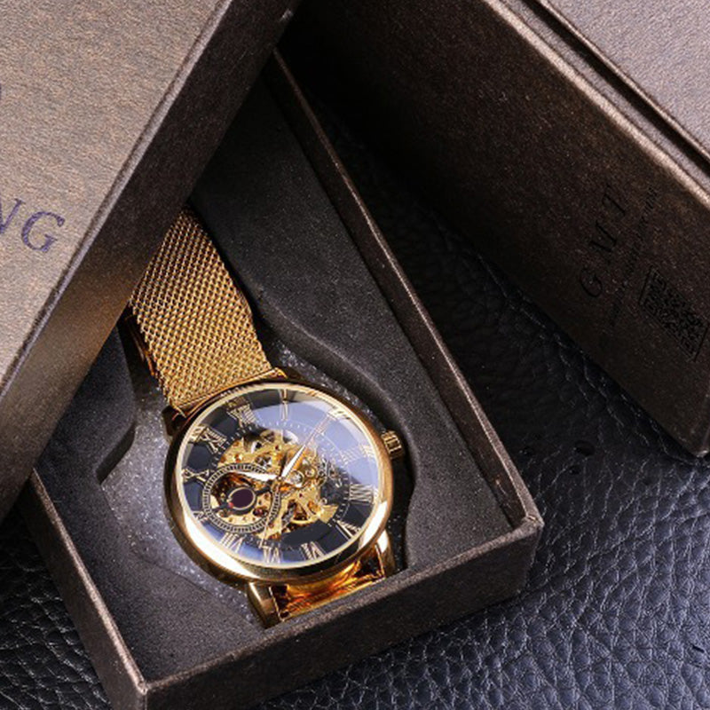 ⏳Zeitlich begrenztes Sonderangebot⌛Skelett-Herrenuhren mit mechanischer Lünette