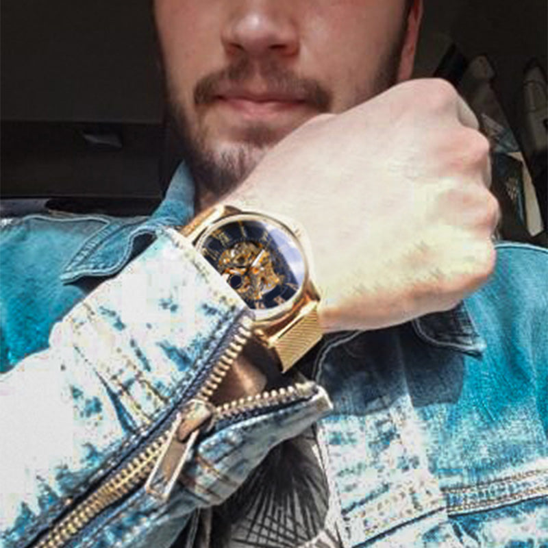 ⏳Zeitlich begrenztes Sonderangebot⌛Skelett-Herrenuhren mit mechanischer Lünette