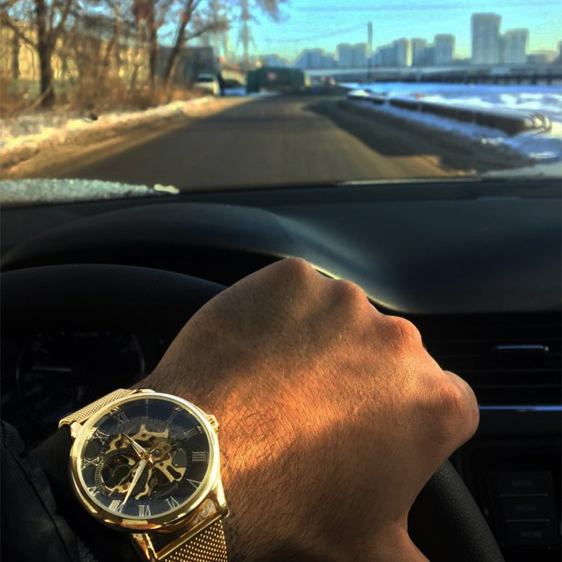 ⏳Zeitlich begrenztes Sonderangebot⌛Skelett-Herrenuhren mit mechanischer Lünette