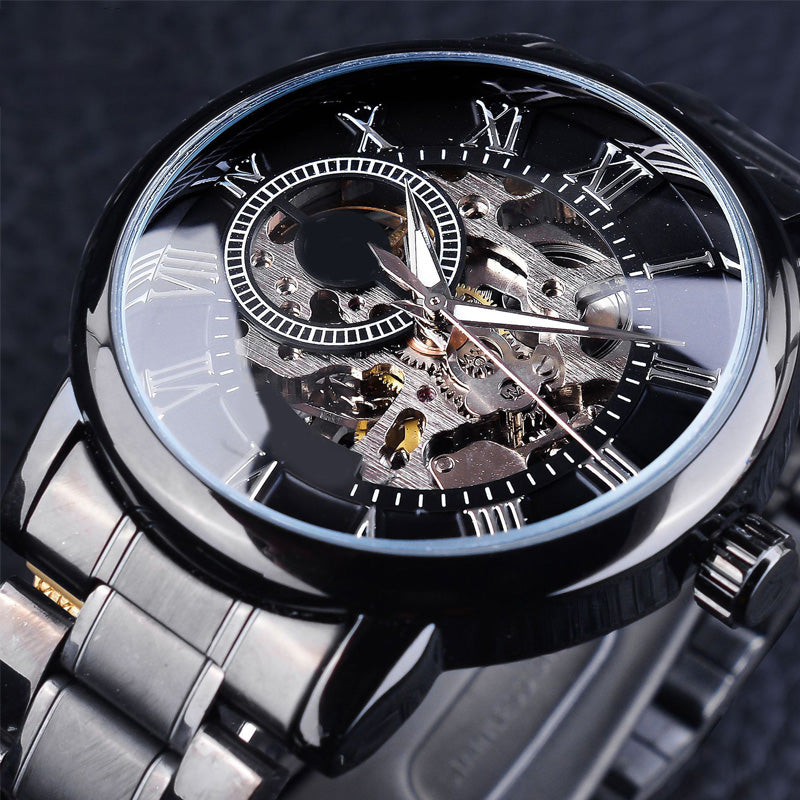 ⏳Zeitlich begrenztes Sonderangebot⌛Skelett-Herrenuhren mit mechanischer Lünette