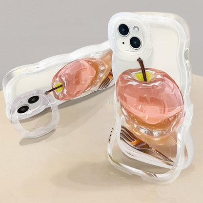 🍏🍎Transparente Handyhülle mit Apfelmuster für iPhone 16-12 Serie