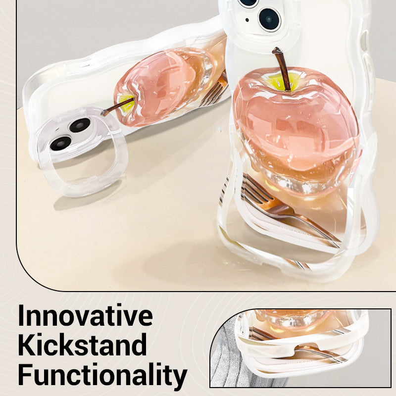 🍏🍎Transparente Handyhülle mit Apfelmuster für iPhone 16-12 Serie