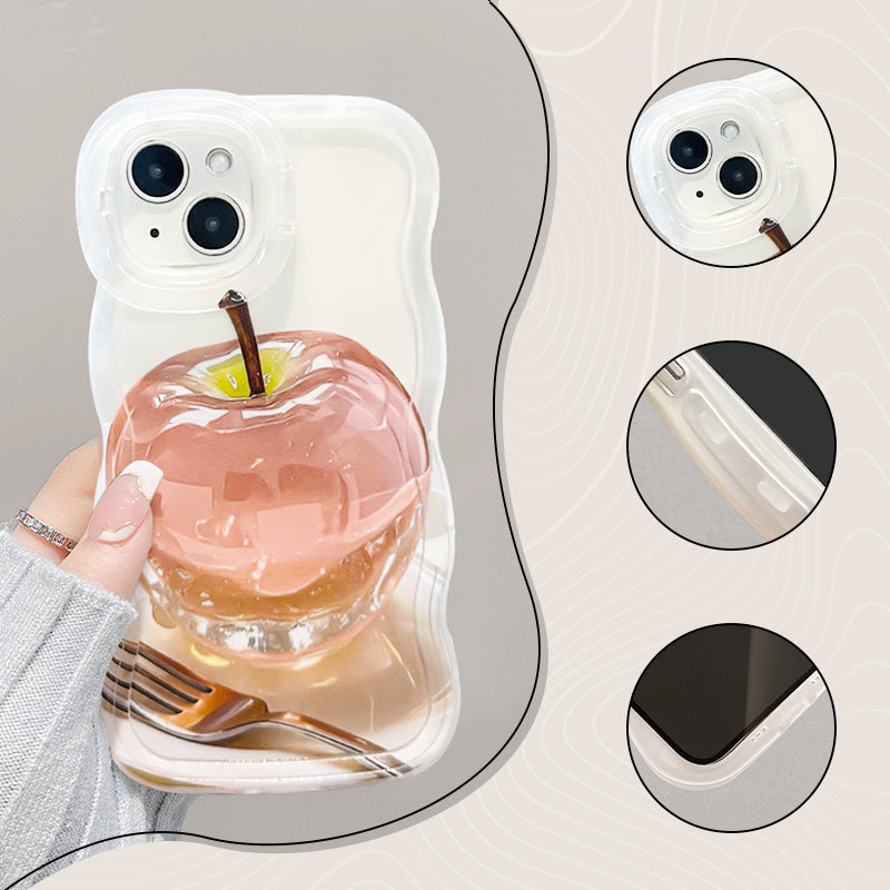 🍏🍎Transparente Handyhülle mit Apfelmuster für iPhone 16-12 Serie