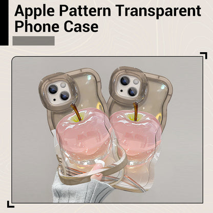🍏🍎Transparente Handyhülle mit Apfelmuster für iPhone 16-12 Serie