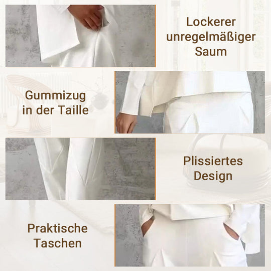 🔥2-teiliges Set mit langärmeligem Oberteil mit Rundhalsausschnitt ＆ Hose🔥