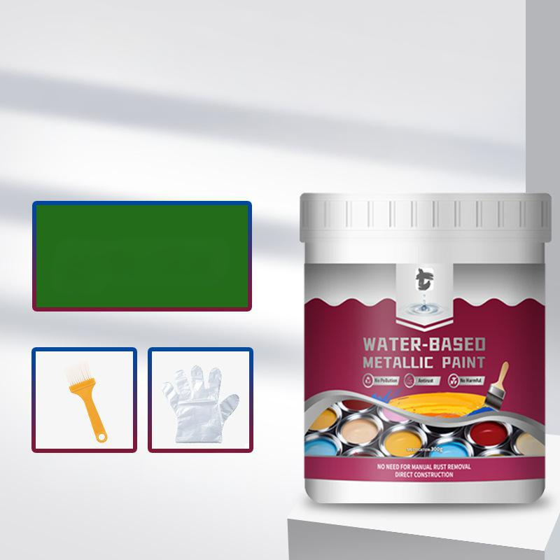 LIMITED TIME 50% OFF⚡Rust Converter Metallic Paint – One coat stops rust, no sanding, no fumes. Dries to a sleek metal finish. Perfect for garden tools &amp; gates. 🔨🛡️