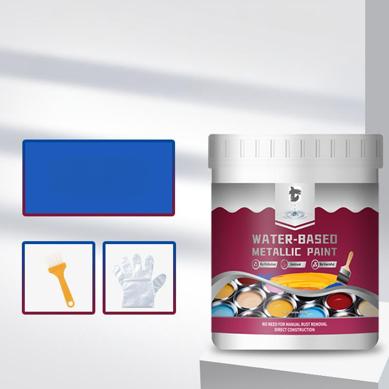 LIMITED TIME 50% OFF⚡Rust Converter Metallic Paint – One coat stops rust, no sanding, no fumes. Dries to a sleek metal finish. Perfect for garden tools &amp; gates. 🔨🛡️