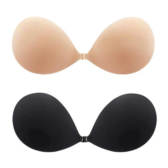 🔥 BUY 2 GET 1 FREE! ✨ Front Closure Adhesive Invisible Push-Up Bra (2 Pairs) 💖 Instant Lift &amp; Seamless Support