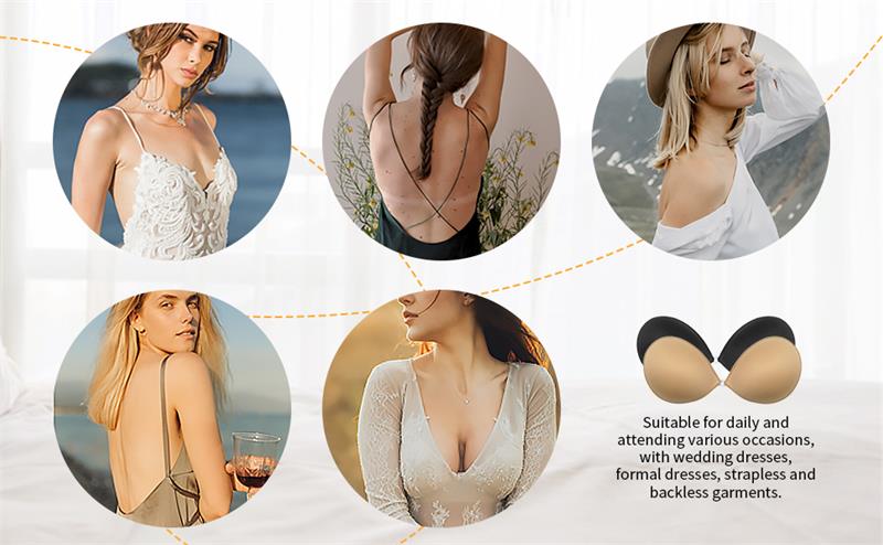 🔥 BUY 2 GET 1 FREE! ✨ Front Closure Adhesive Invisible Push-Up Bra (2 Pairs) 💖 Instant Lift &amp; Seamless Support