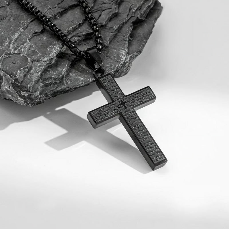 🔥Edelstahl-Kreuz-Anhänger-Halskette für Männer und Frauen