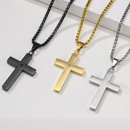 🔥Edelstahl-Kreuz-Anhänger-Halskette für Männer und Frauen