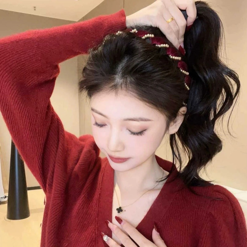 🔥Heißer Verkauf 50% Rabatt🔥Vintage High Cranium Artificial Pearl Hairband