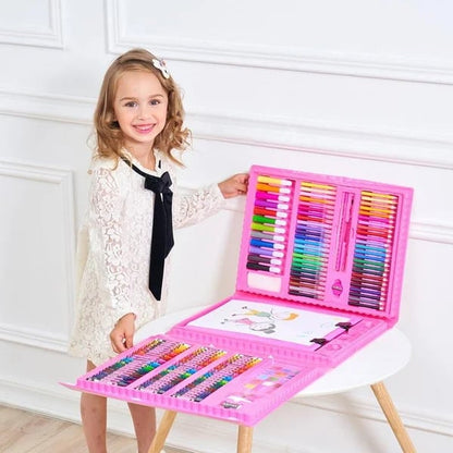 🎨 60% RABATT JETZT! ✨ Deluxe 6-in-1 Kreativ-Kunstset - Enthält Malwerkzeuge & 12 Farben für die Entwicklung kindlicher Fantasie 🧑‍🎨🌟