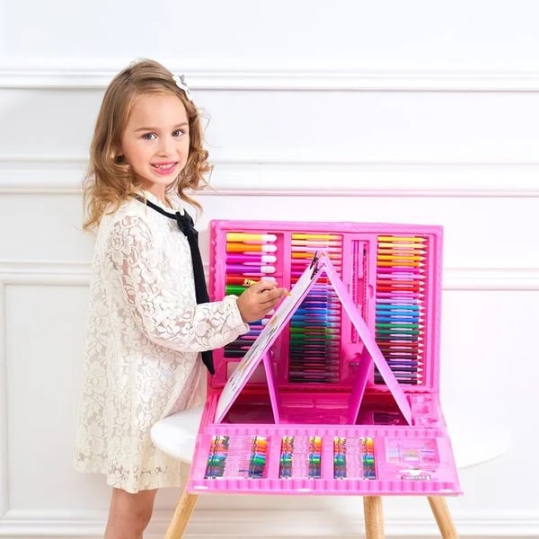 🎨 60% RABATT JETZT! ✨ Deluxe 6-in-1 Kreativ-Kunstset - Enthält Malwerkzeuge & 12 Farben für die Entwicklung kindlicher Fantasie 🧑‍🎨🌟