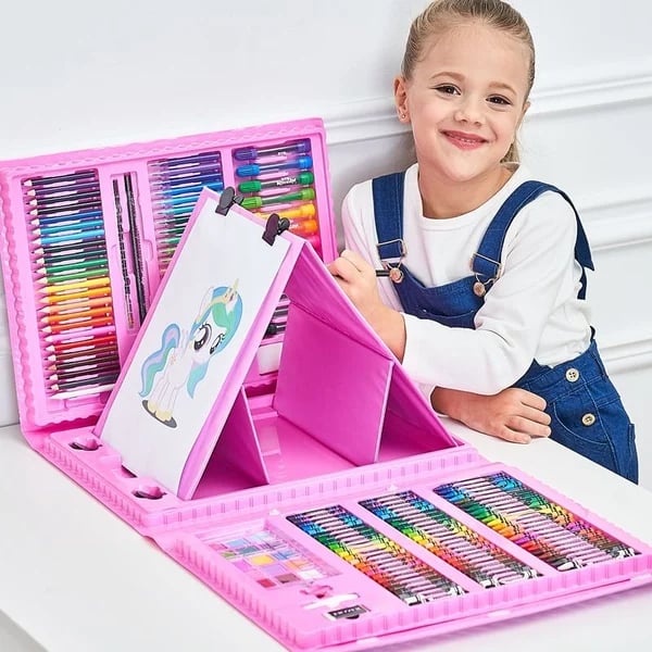 🎨 60% RABATT JETZT! ✨ Deluxe 6-in-1 Kreativ-Kunstset - Enthält Malwerkzeuge & 12 Farben für die Entwicklung kindlicher Fantasie 🧑‍🎨🌟