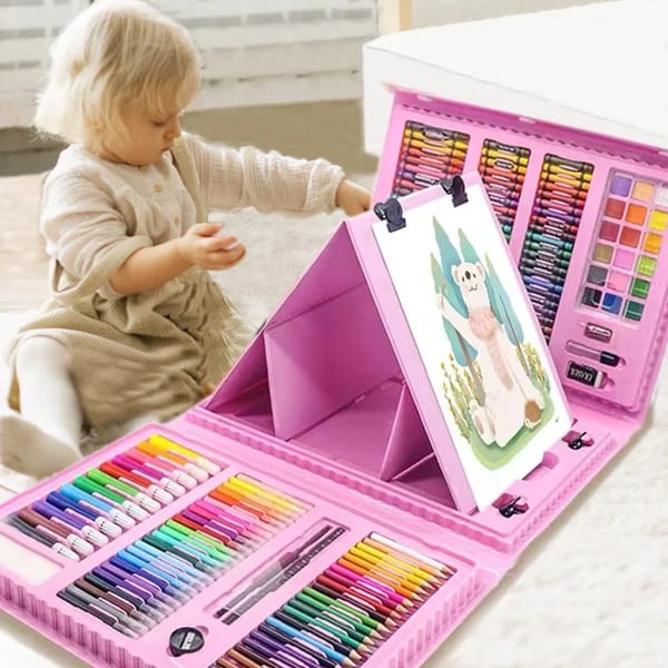 🎨 60% RABATT JETZT! ✨ Deluxe 6-in-1 Kreativ-Kunstset - Enthält Malwerkzeuge & 12 Farben für die Entwicklung kindlicher Fantasie 🧑‍🎨🌟