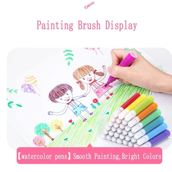 🎨 60% RABATT JETZT! ✨ Deluxe 6-in-1 Kreativ-Kunstset - Enthält Malwerkzeuge & 12 Farben für die Entwicklung kindlicher Fantasie 🧑‍🎨🌟