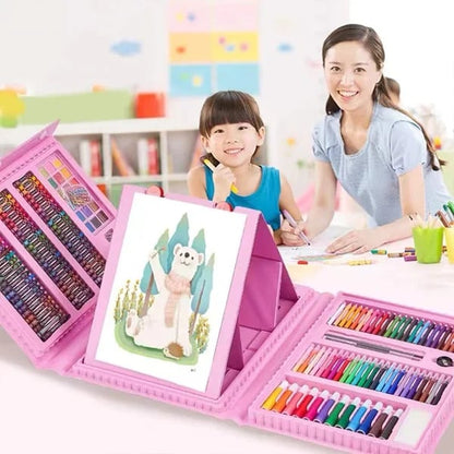🎨 60% RABATT JETZT! ✨ Deluxe 6-in-1 Kreativ-Kunstset - Enthält Malwerkzeuge & 12 Farben für die Entwicklung kindlicher Fantasie 🧑‍🎨🌟
