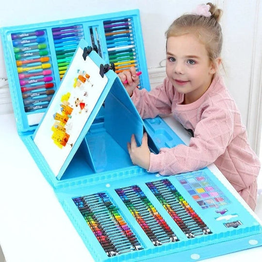🎨 60% RABATT JETZT! ✨ Deluxe 6-in-1 Kreativ-Kunstset - Enthält Malwerkzeuge &amp; 12 Farben für die Entwicklung kindlicher Fantasie 🧑‍🎨🌟