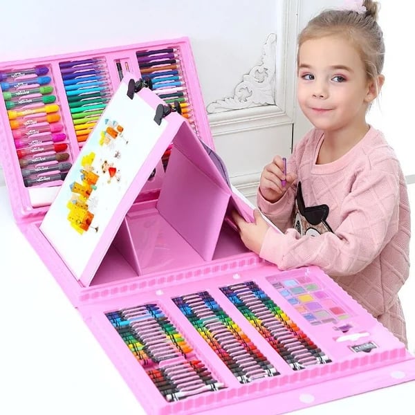 🎨 60% RABATT JETZT! ✨ Deluxe 6-in-1 Kreativ-Kunstset - Enthält Malwerkzeuge &amp; 12 Farben für die Entwicklung kindlicher Fantasie 🧑‍🎨🌟