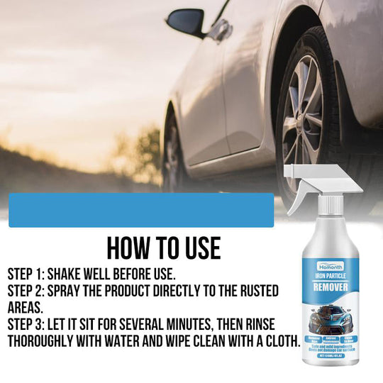 🔥Kaufen Sie 2 und erhalten Sie 3 gratis✨Spray zum Entfernen von Rost und Eisenpartikeln an Autos