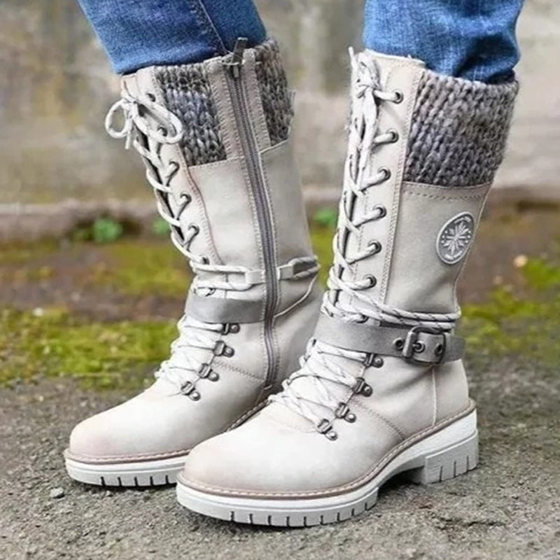 ❄️Winterschlussverkauf 50% RABATT🎁Wasserdichte Knie-Schneestiefel für Damen