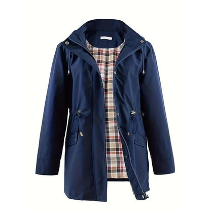 🧥LETZTER TAG DES AUSVERKAUFS 50 % RABATT🌧️💧Ultimative wasserdichte Jacke mit Karomuster für Damen🍃