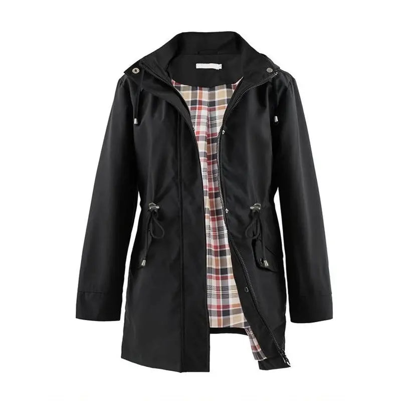 🧥LETZTER TAG DES AUSVERKAUFS 50 % RABATT🌧️💧Ultimative wasserdichte Jacke mit Karomuster für Damen🍃