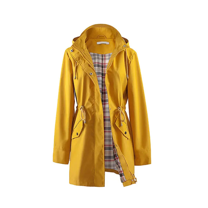 🧥LETZTER TAG DES AUSVERKAUFS 50 % RABATT🌧️💧Ultimative wasserdichte Jacke mit Karomuster für Damen🍃